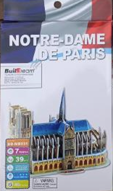 Puzzles 3D Notre Dame Lot de 3