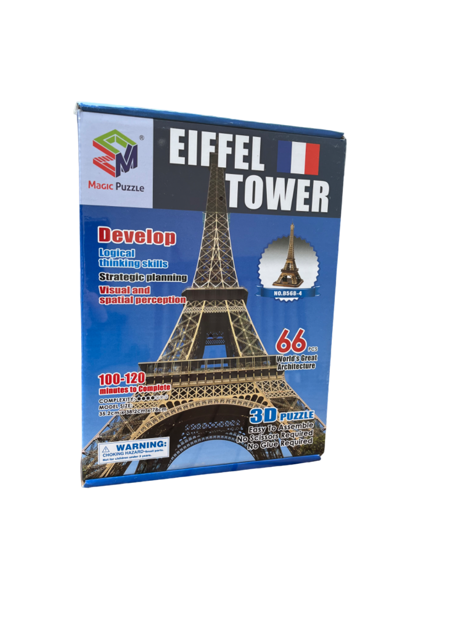 Tour Eiffel 3D 78 cms  A monter soi meme sans colle.